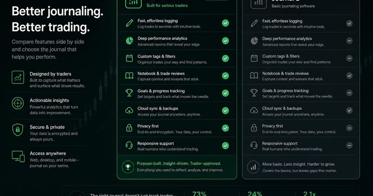 Comparing trading journal software