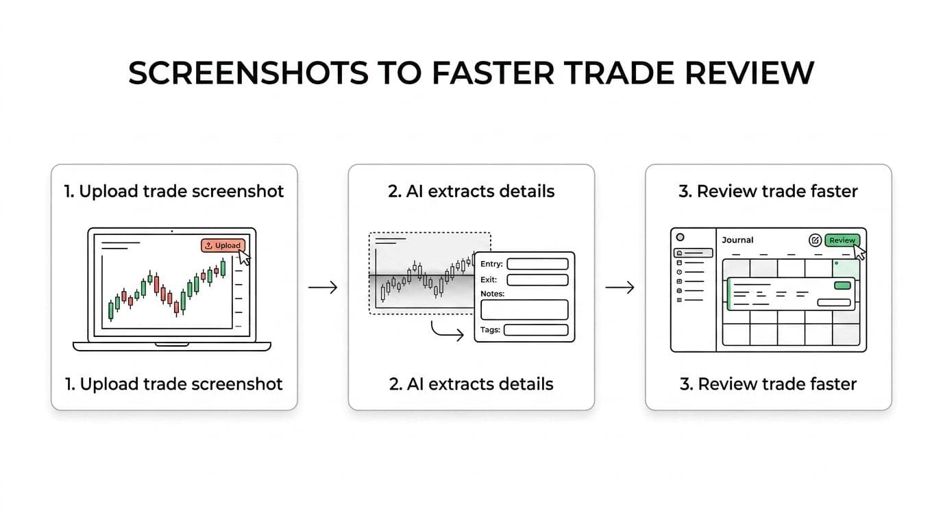 TradeLogger screenshot to journal workflow
