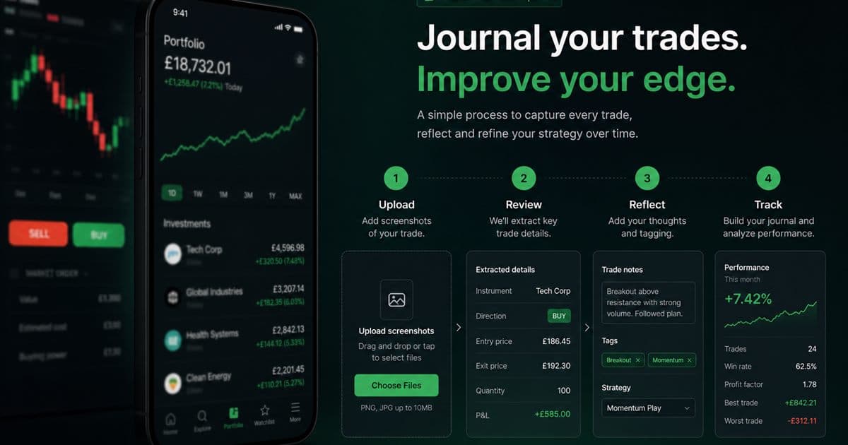 Journaling broker trades via screenshots into a structured log