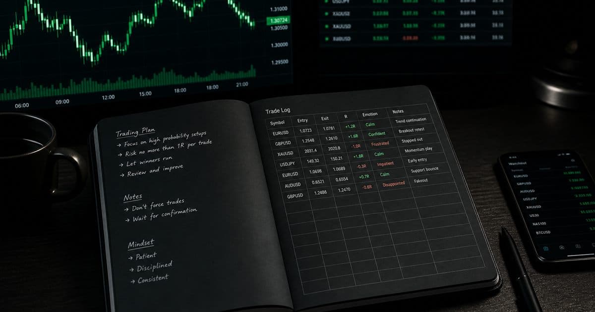 Trading journal template columns